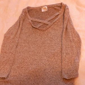 Small soft multicolored shirt with crossfront